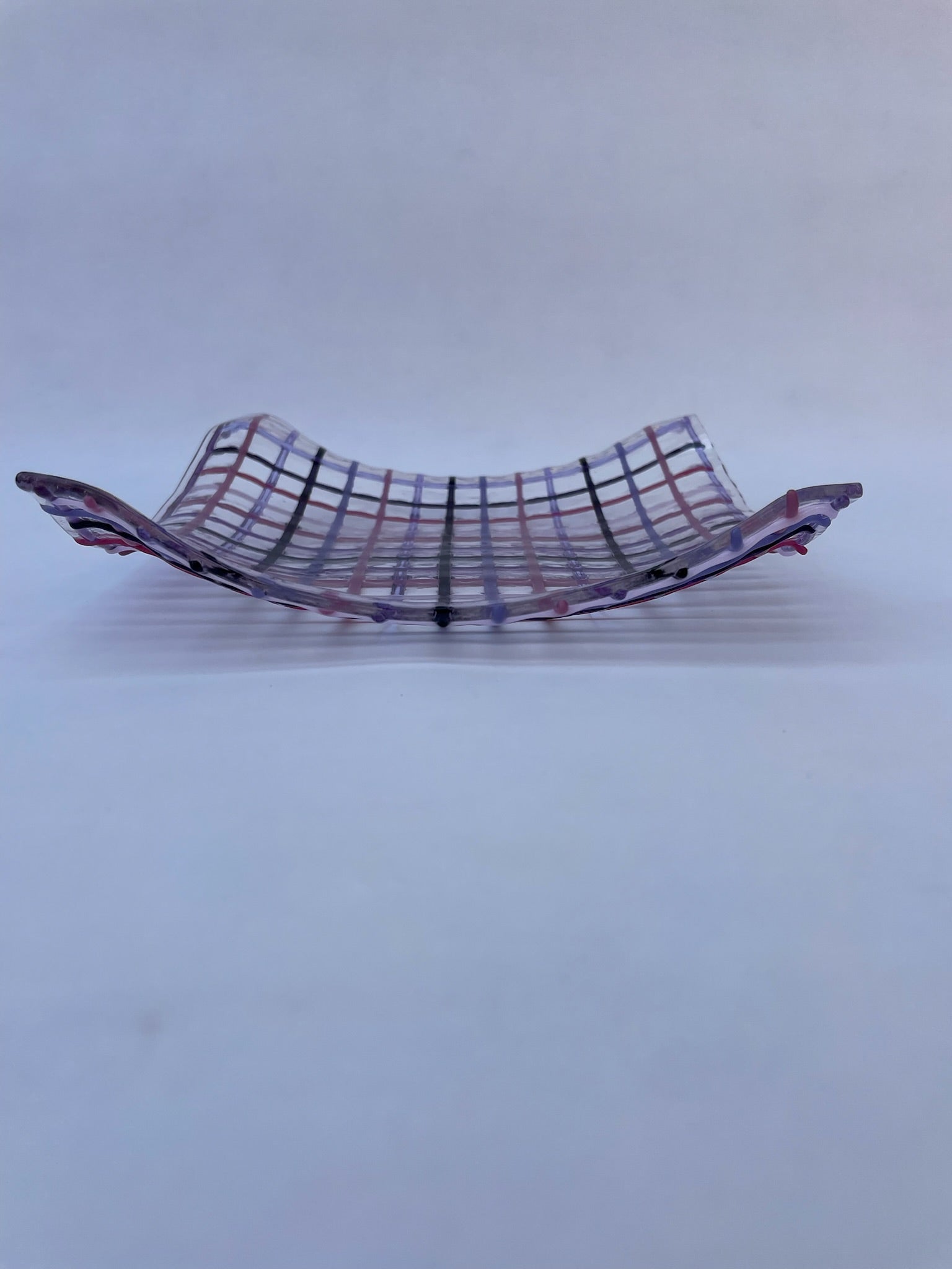 Gingham Square Dish