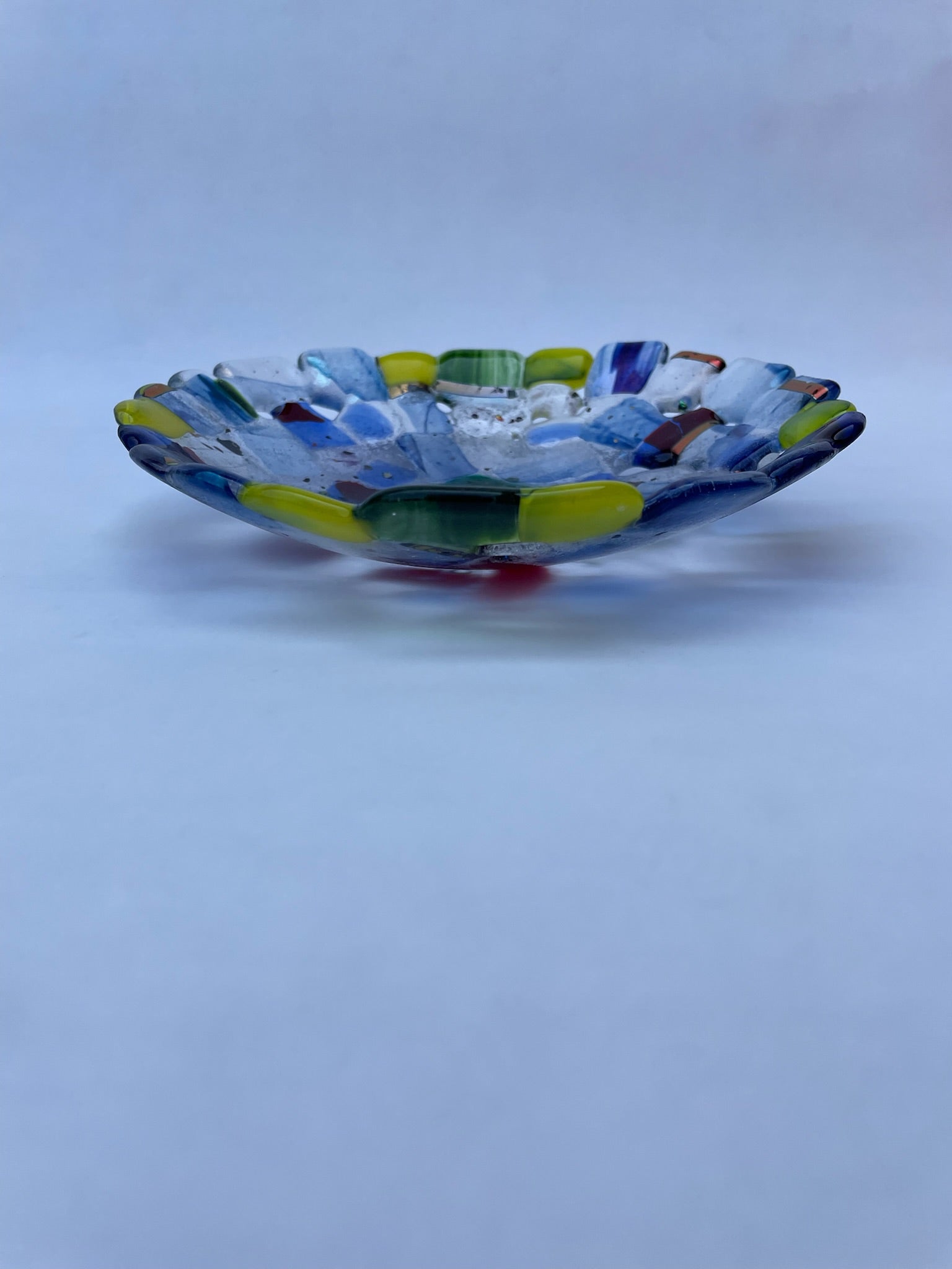 Multi-Coloured Pebble Dish - Recycled Glass