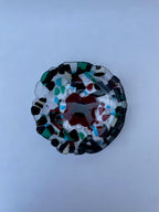 Black and Green Pebble Dish - Recycled Glass