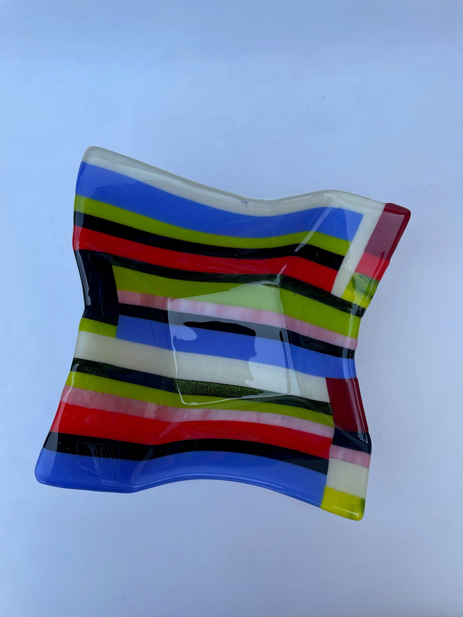 Sweet Geometry Striped Delight Origami Bowl