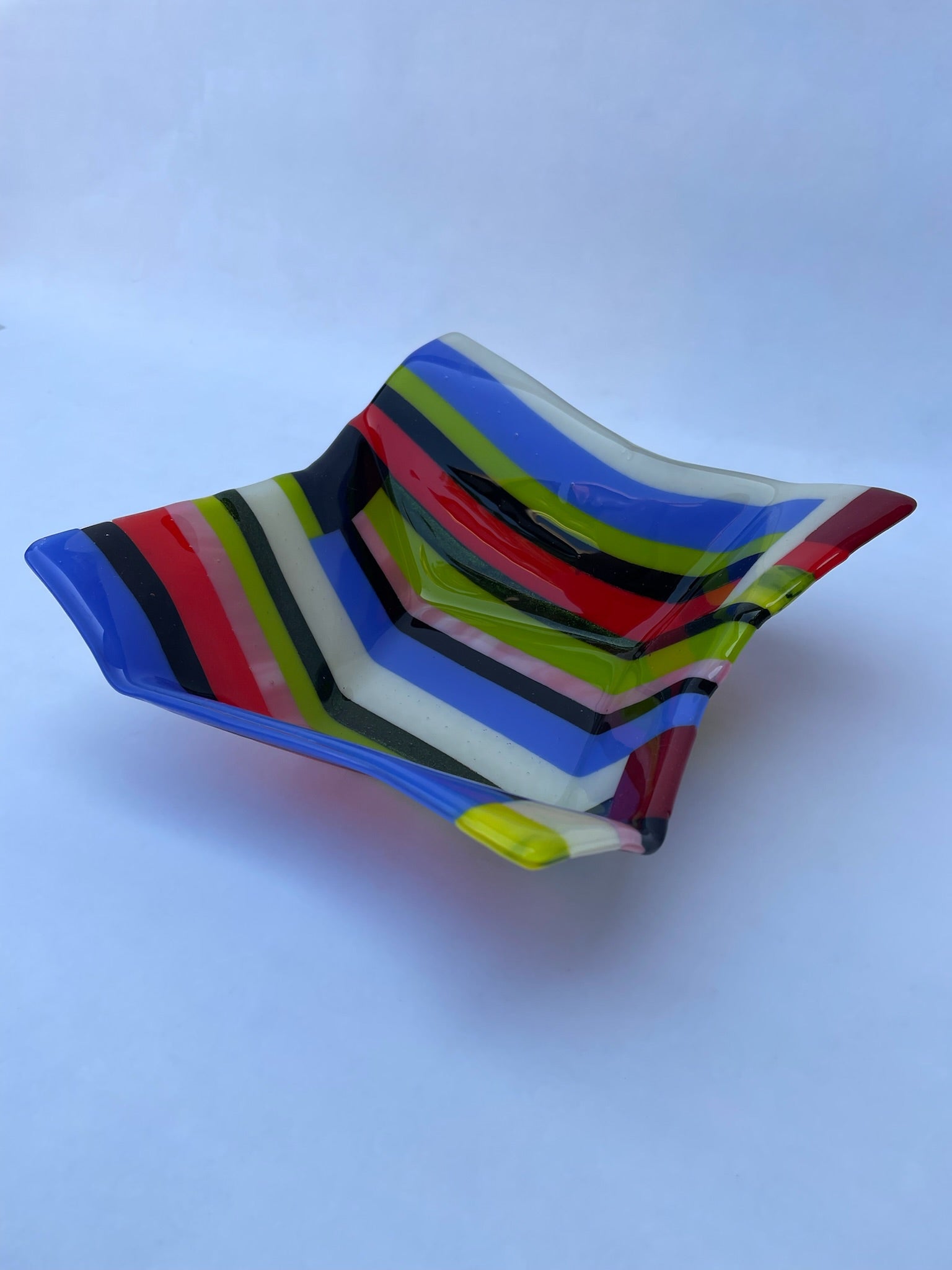Sweet Geometry Striped Delight Origami Bowl