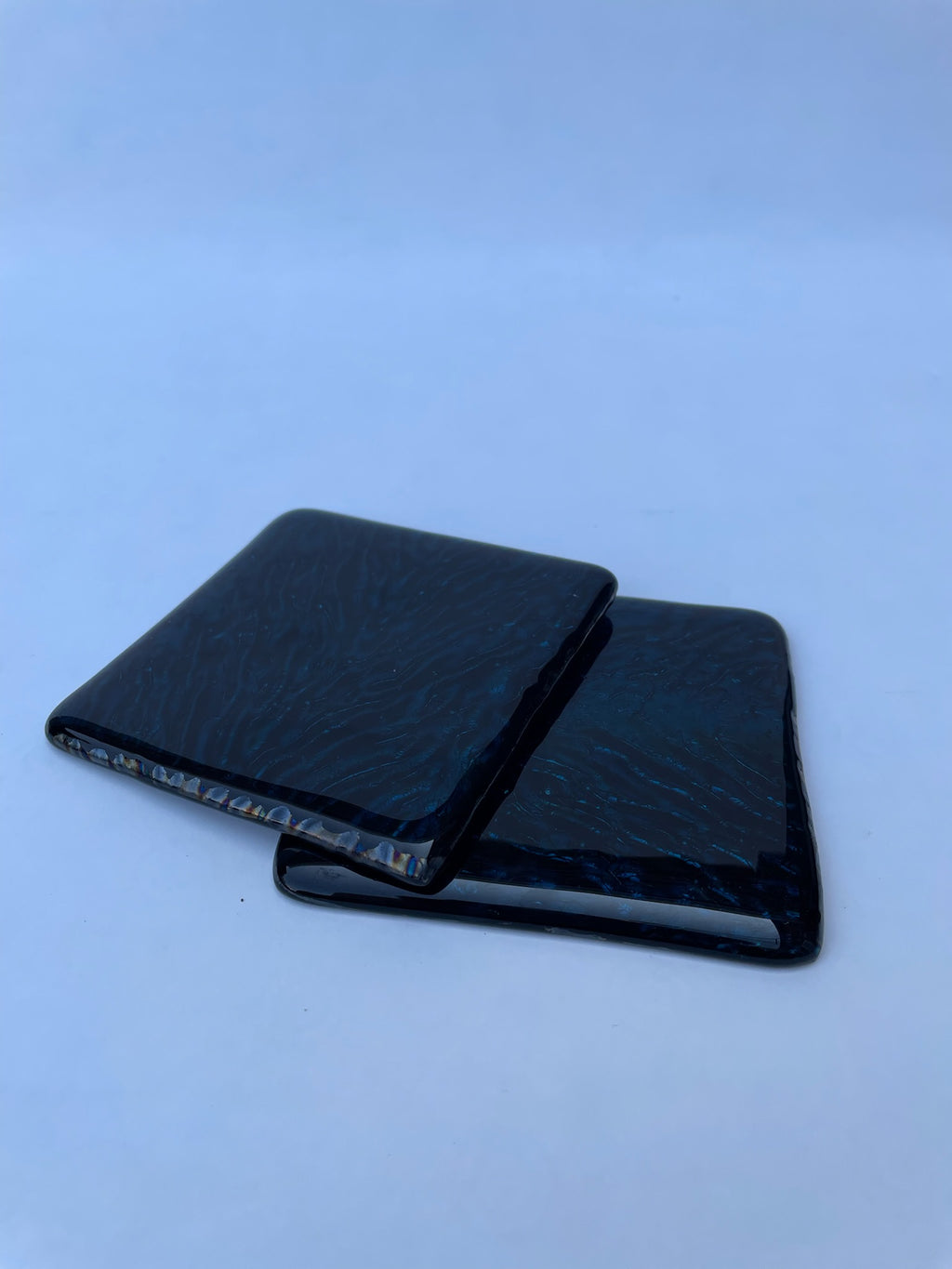 Dark Blue Herringbone Coaster