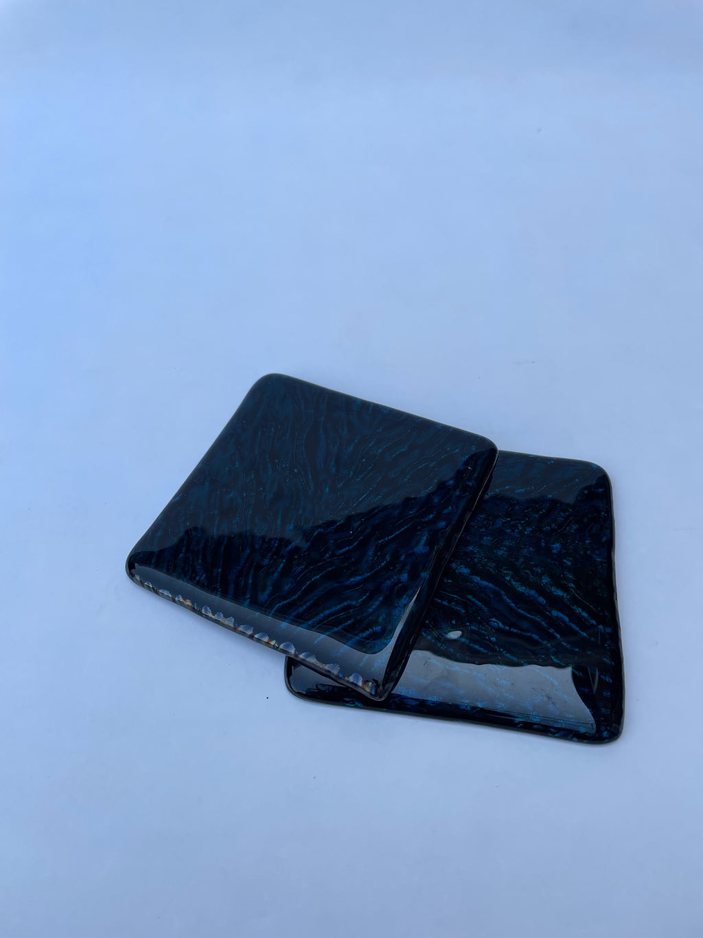 Dark Blue Herringbone Coaster