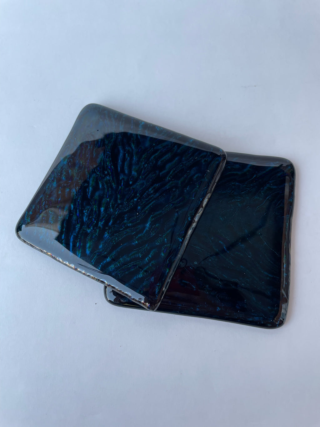 Dark Blue Herringbone Coaster