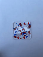 Red and Blue Confetti Coaster