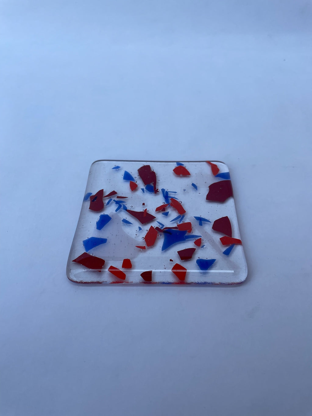 Red and Blue Confetti Coaster