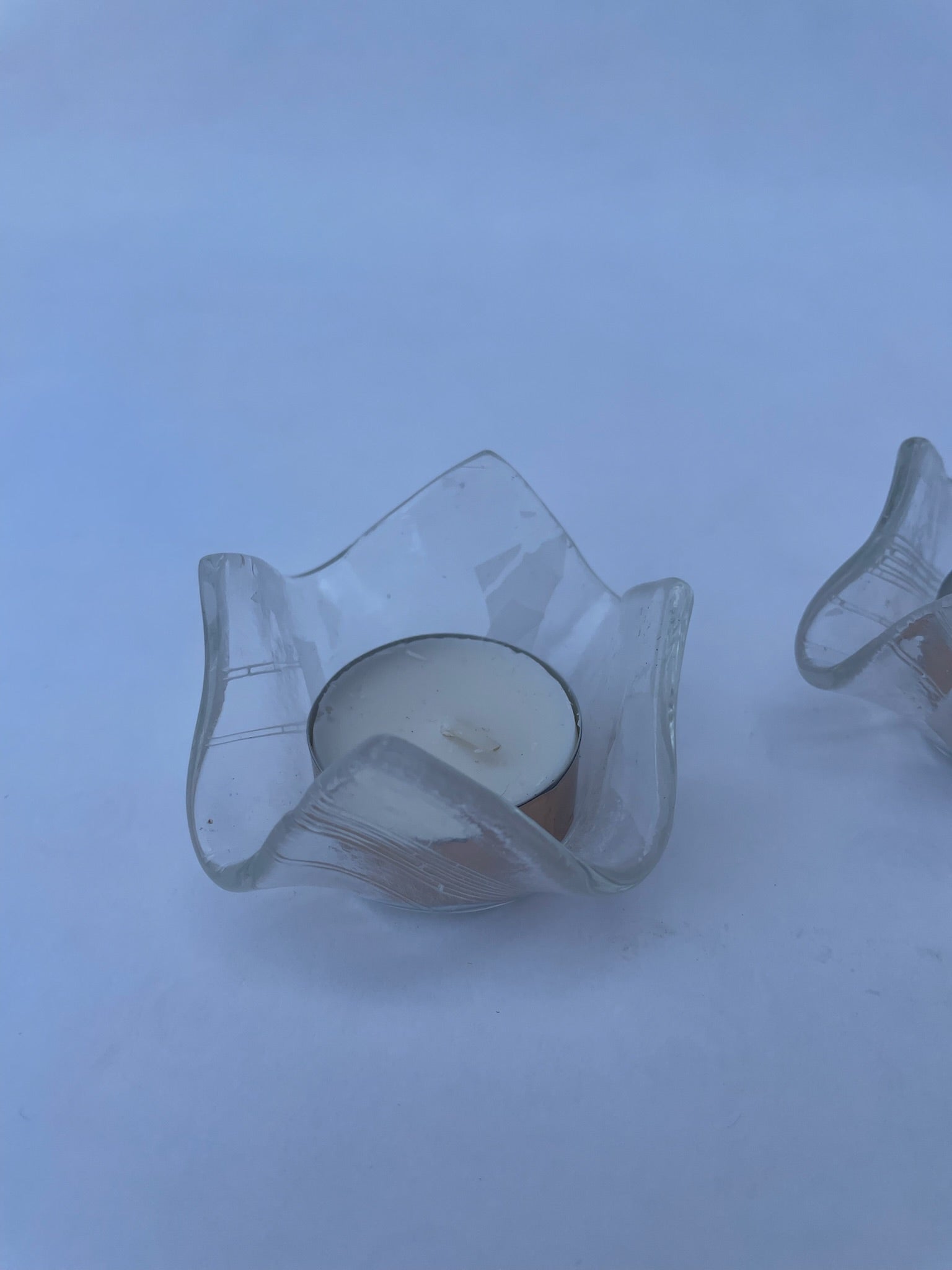 Clear Handkerchief Tealight Holder