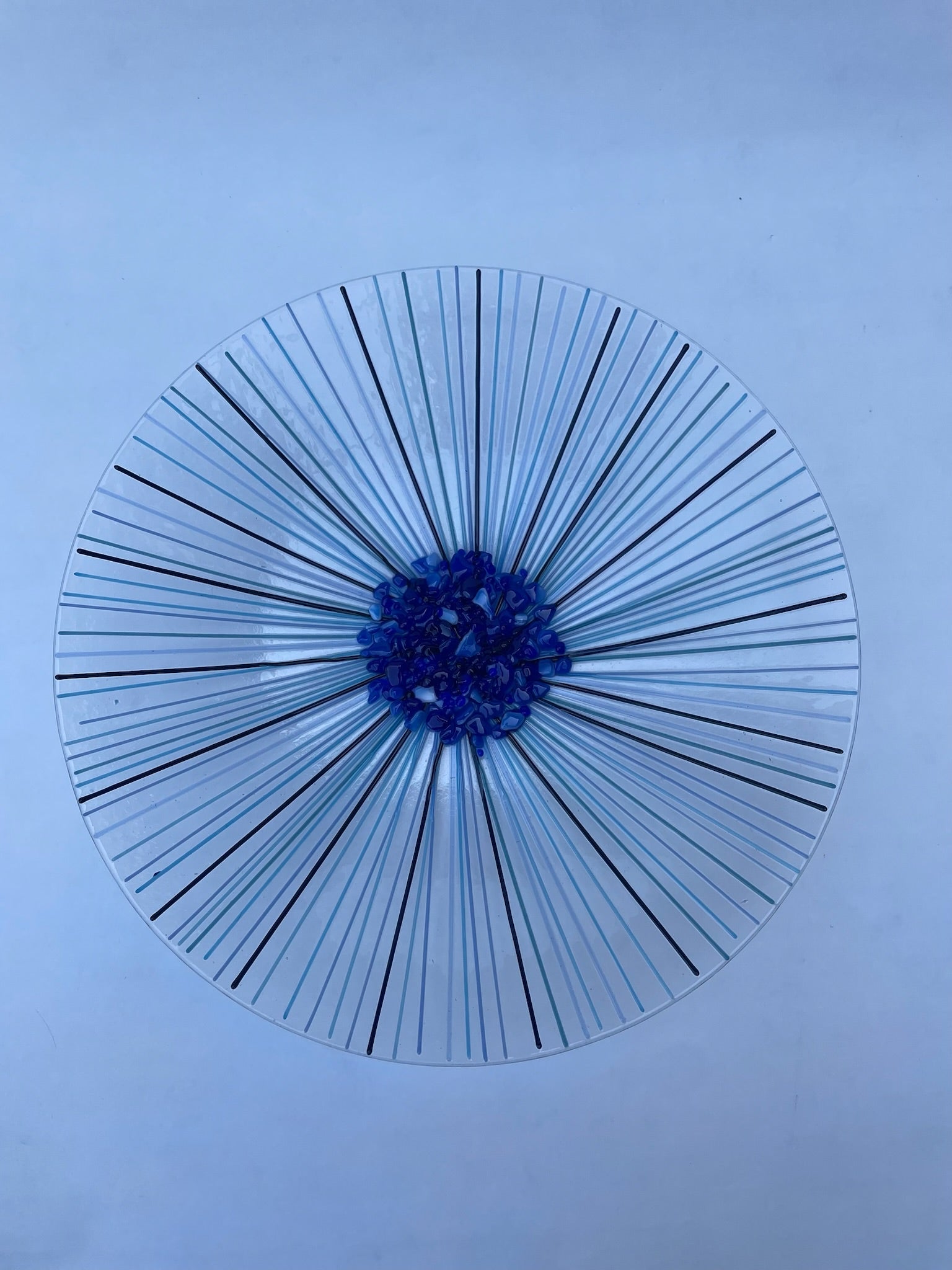 Large Blue Flower Bowl
