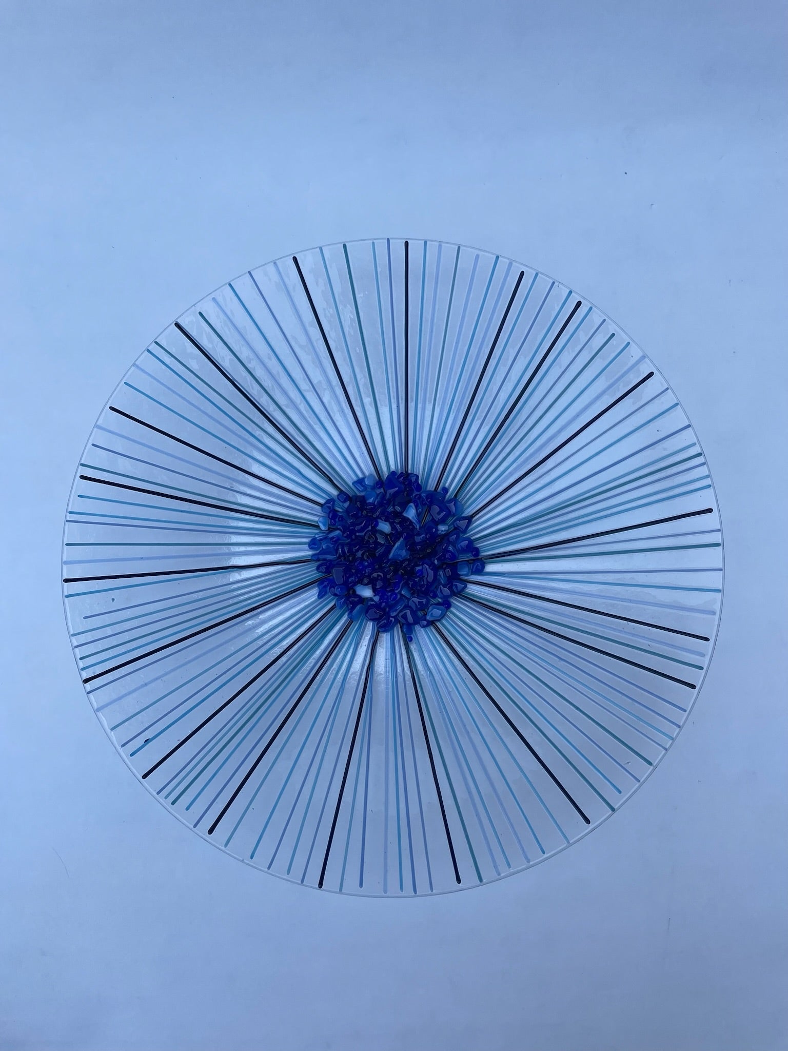 Large Blue Flower Bowl