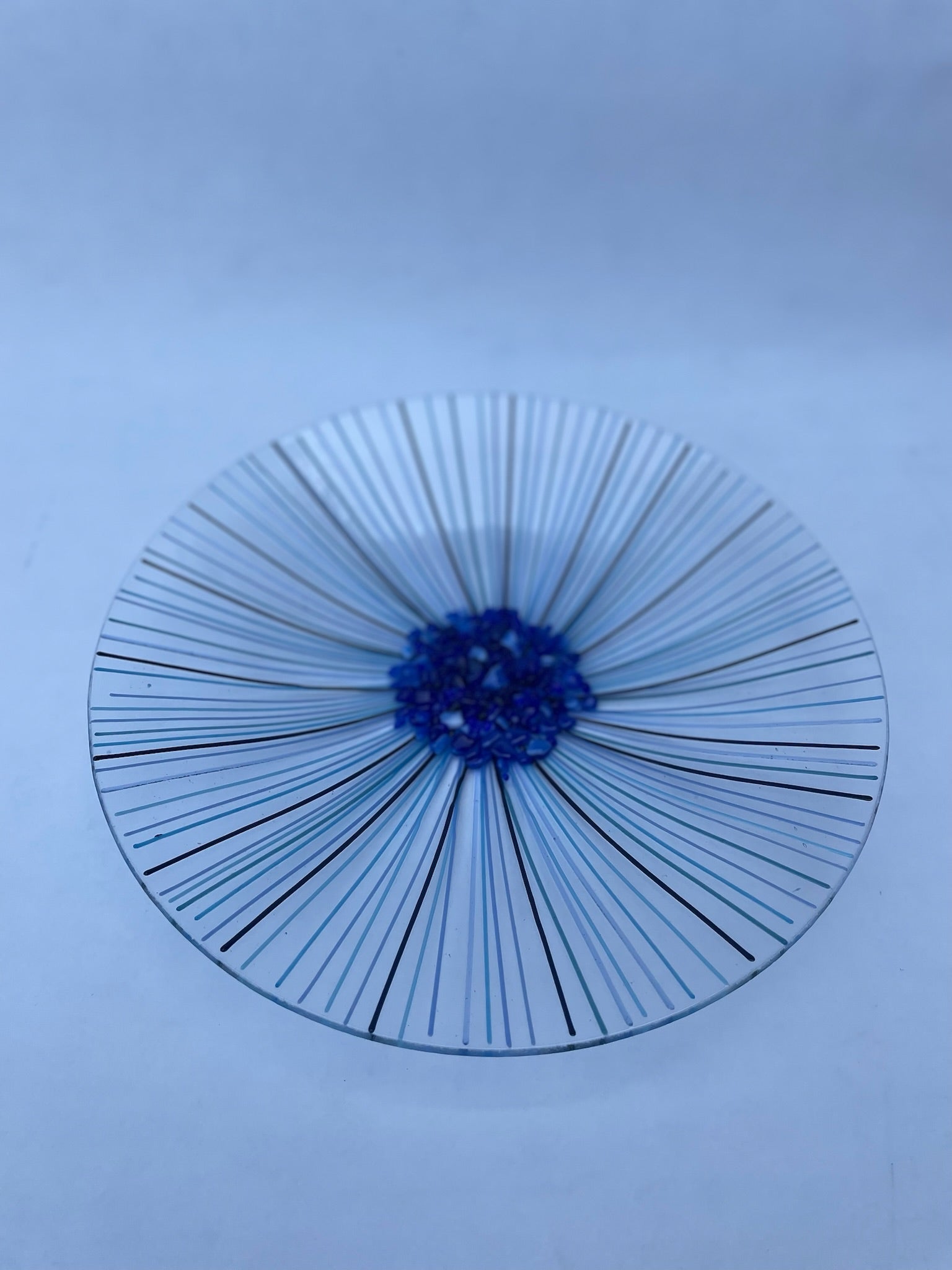 Large Blue Flower Bowl