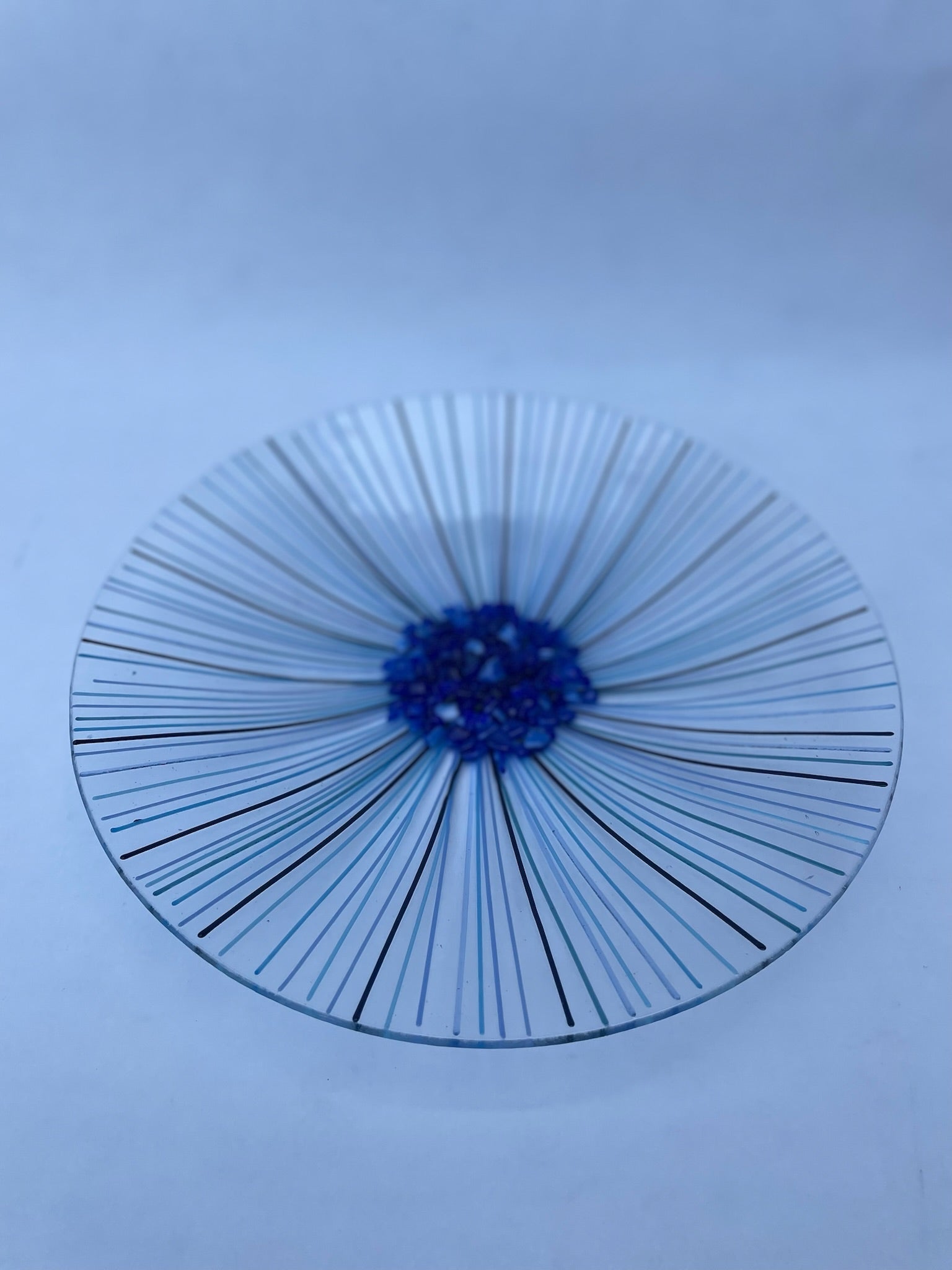 Large Blue Flower Bowl